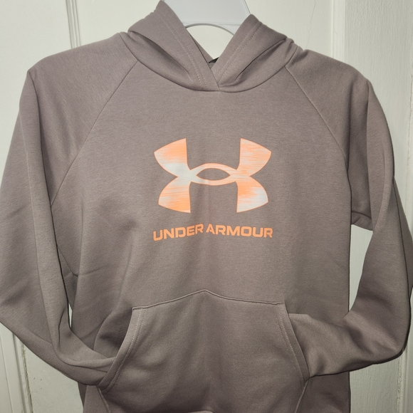 Under Armour Gray and Orange Performance Sweatshirt - Picture 1 of 5